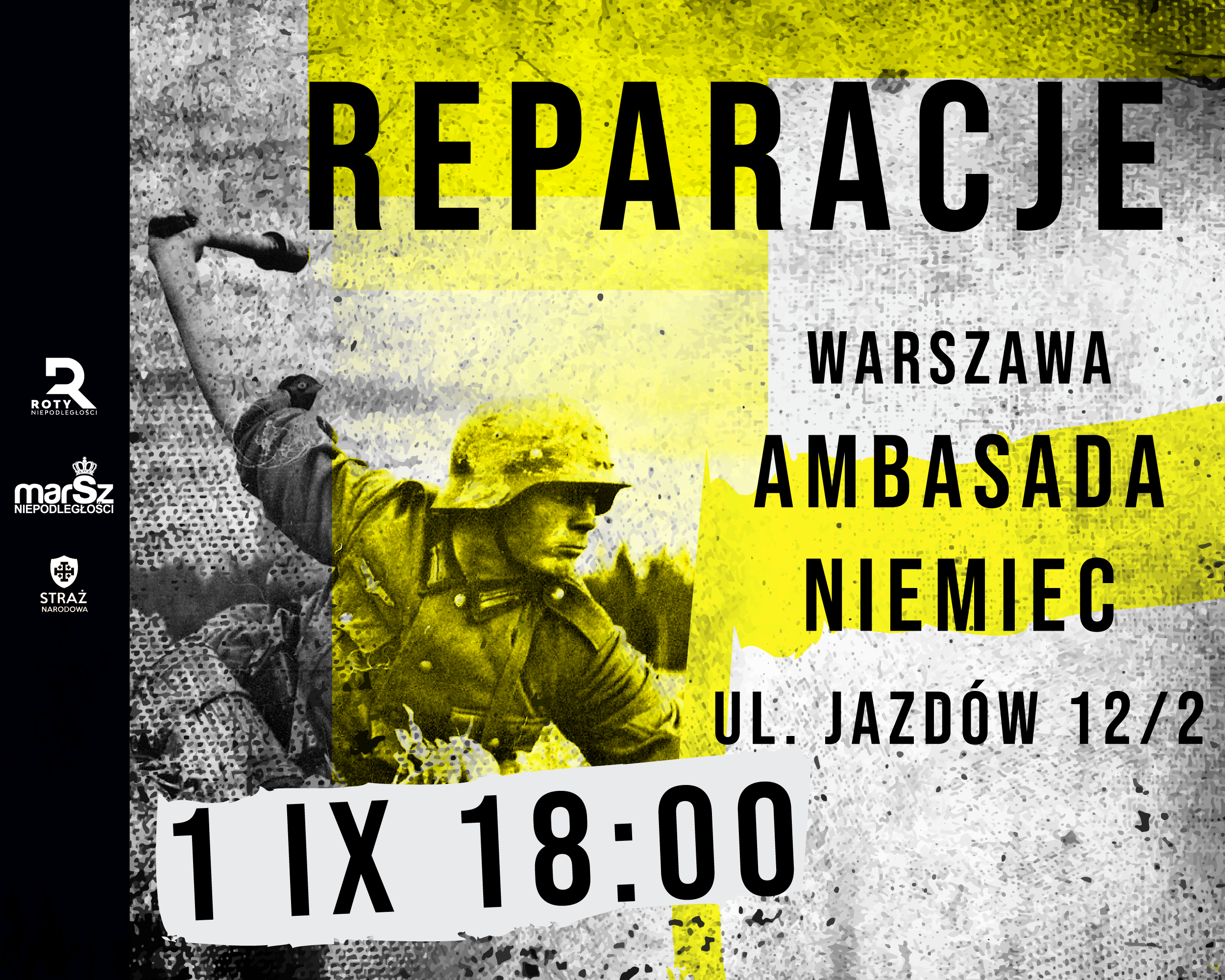 Reparacje! Wesprzyj organizację pikiety pod ambasadą RFN w dniu wybuchu II Wojny Światowej - 1.09.2022